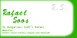 rafael soos business card